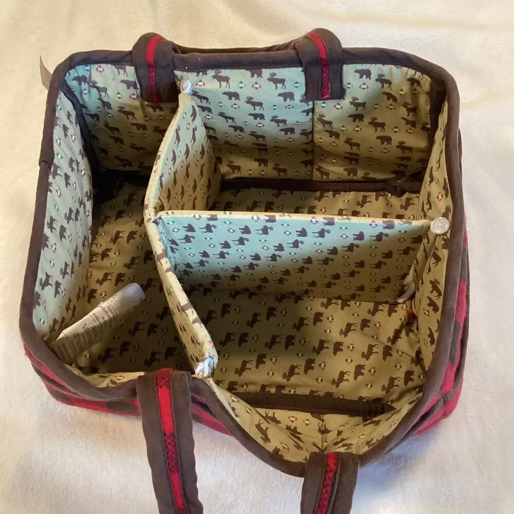 Trend Lab Caddy Checkered Camping Picnic Outdoors Dining Cottage Core Farmhouse - Picture 3 of 5